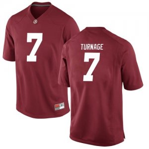 Youth Alabama Crimson Tide #7 Brandon Turnage Crimson Replica NCAA College Football Jersey 2403XGPZ2